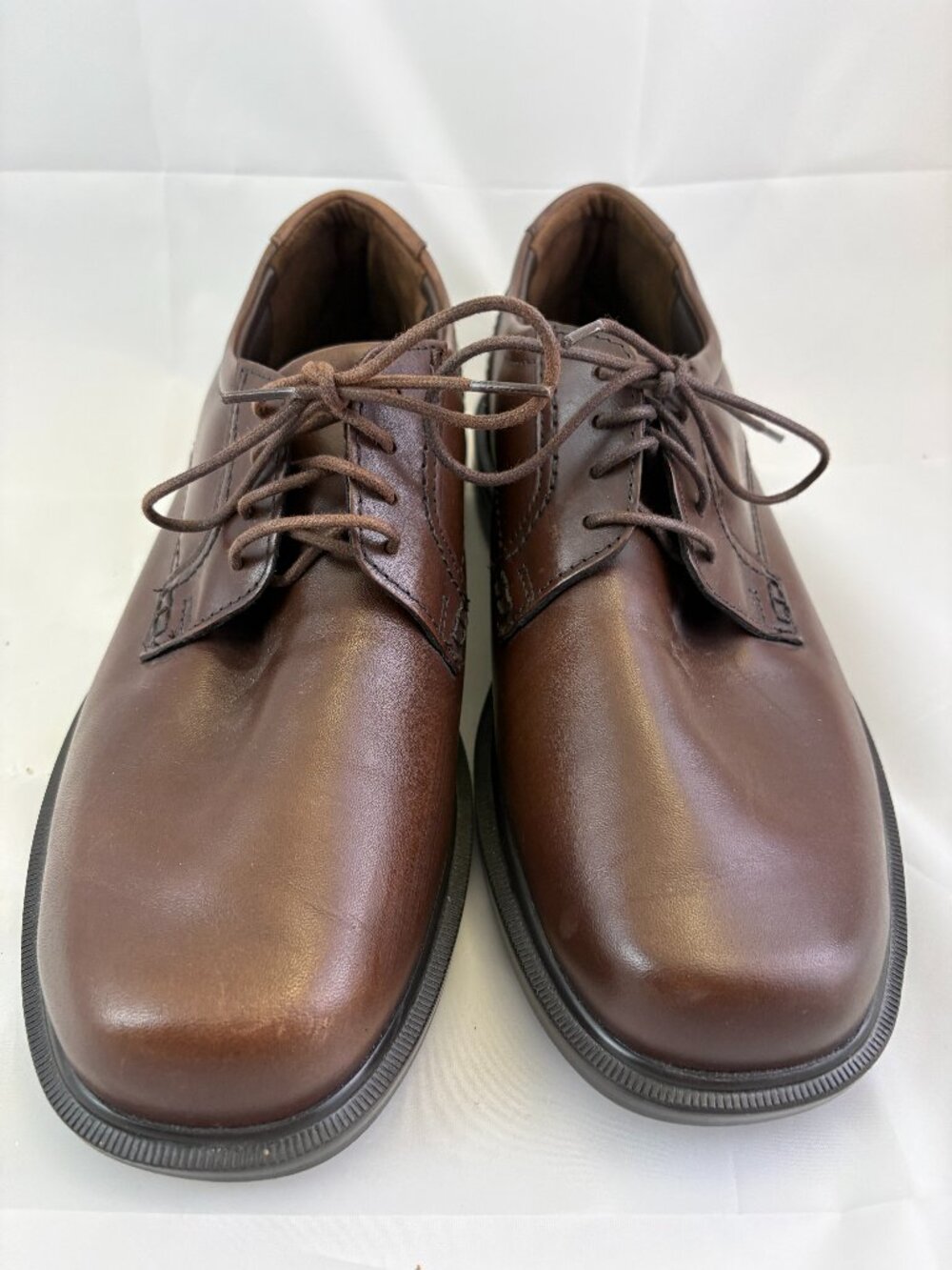 SAS Men's Size 9 Wide Brown Leather Oxford Dress Shoes Made in USA